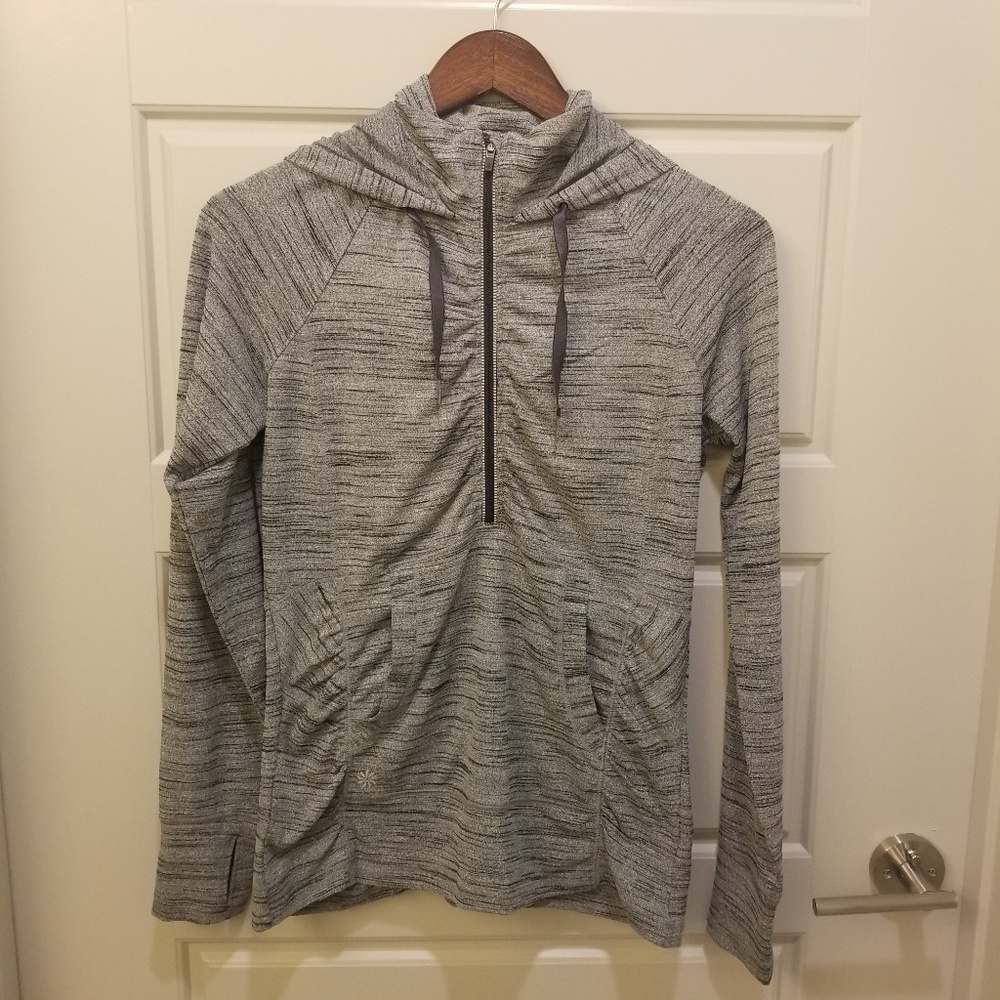 Athleta Running 1/2 Zip Jacket Pullover Gray Sz S